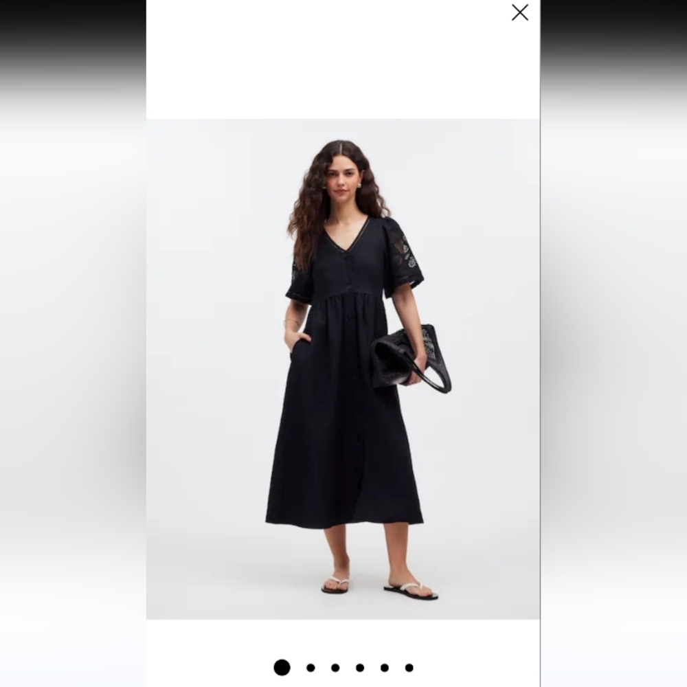 Madewell Cassie Midi Linen Dress